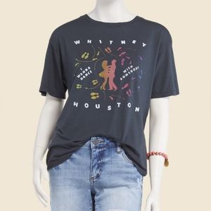 LETLUV Whitney Houston Faded Black Concert Tee T-shirt Sz M Nwt